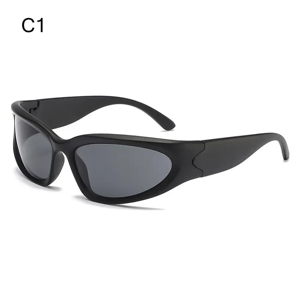 Punk One-Piece Y2K Sunglasses 🕶️✨ | Luxury Brand Goggle Shades | UV400 Five-Star Sports Eyewear