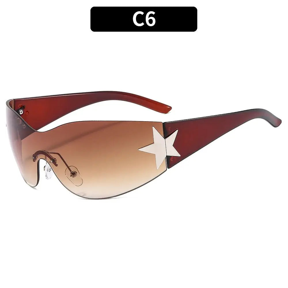 Punk One-Piece Y2K Sunglasses 🕶️✨ | Luxury Brand Goggle Shades | UV400 Five-Star Sports Eyewear