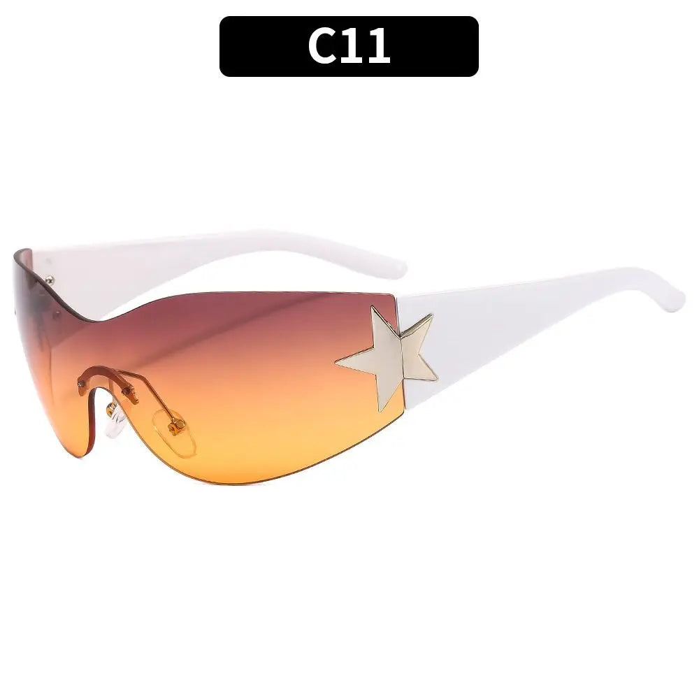 Punk One-Piece Y2K Sunglasses 🕶️✨ | Luxury Brand Goggle Shades | UV400 Five-Star Sports Eyewear