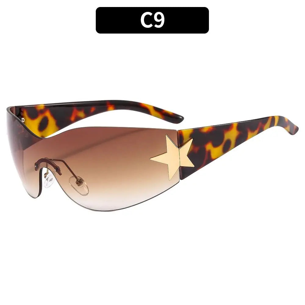 Punk One-Piece Y2K Sunglasses 🕶️✨ | Luxury Brand Goggle Shades | UV400 Five-Star Sports Eyewear