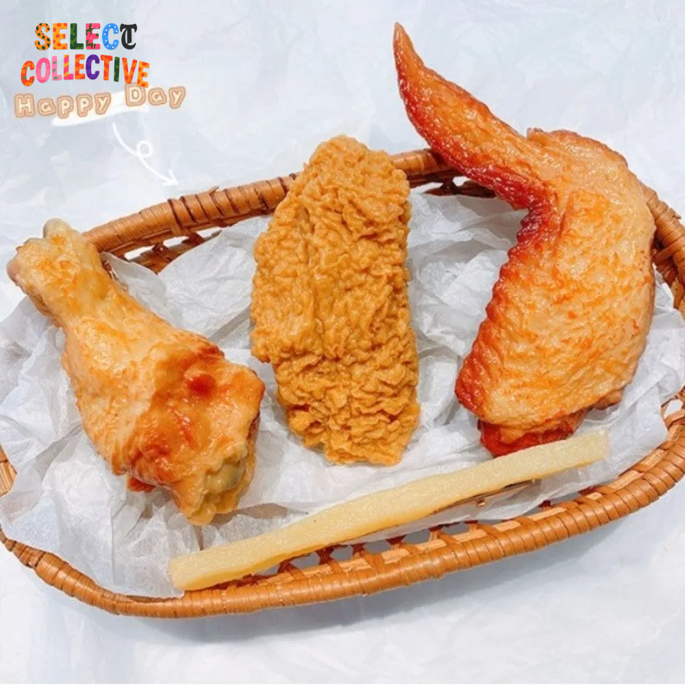 🍟🍗 Fast Food Hair Clips – French Fries & Chicken Wing Pins for Bold Looks 🔥✨