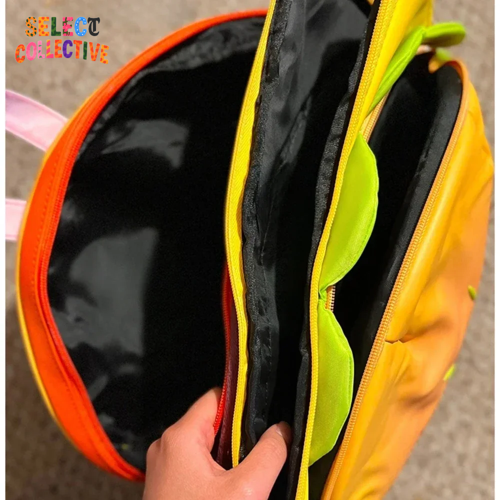 🍔🔥 Burger Backpack – Cheeseburger Daypack for Bold Fits & Big Appetites 🎒