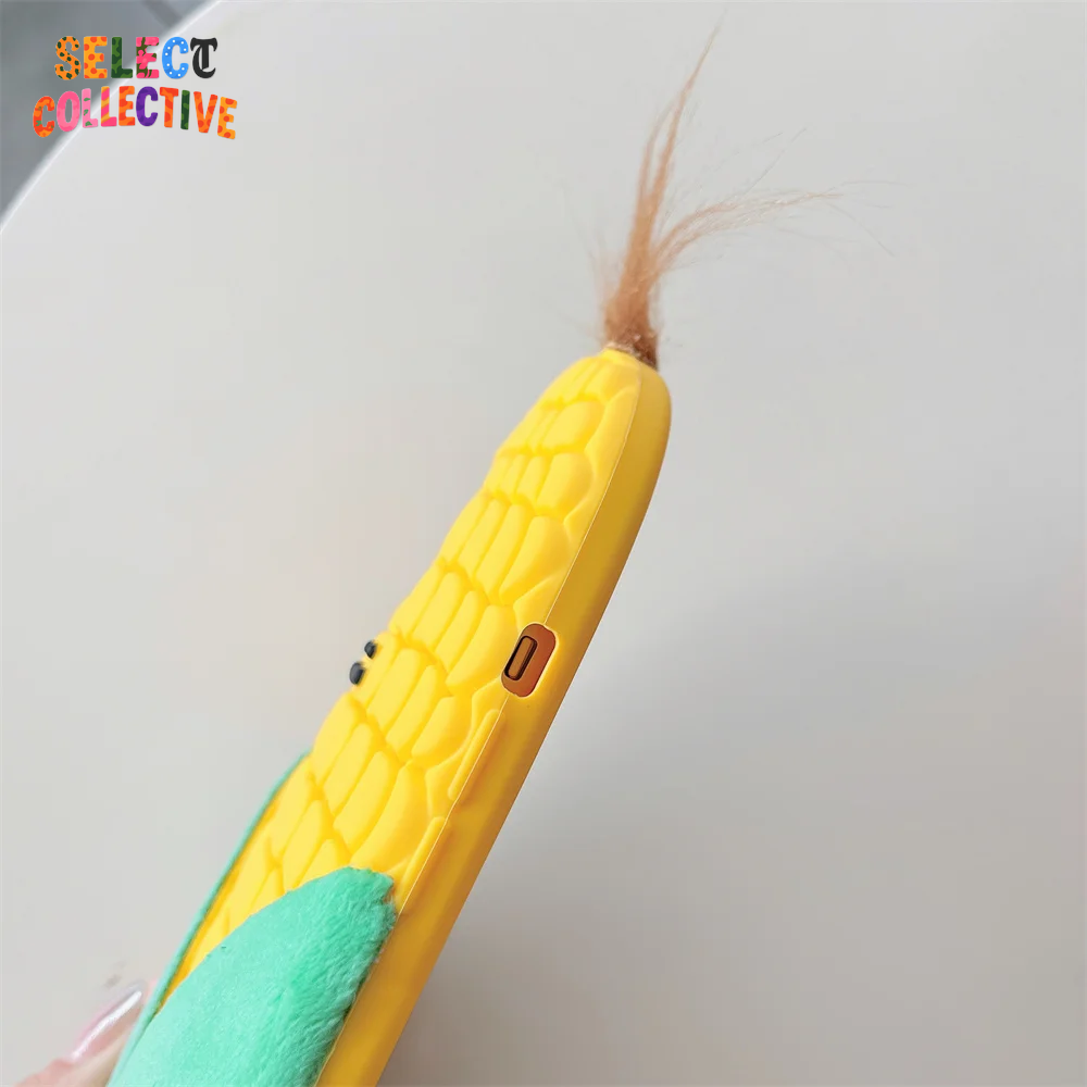 🌽3D Corn iPhone Case|Cute Y2K Veggie Cartoon Case 🥦✨ |