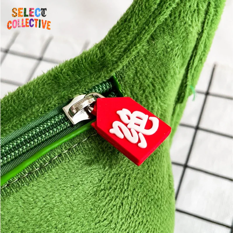 🌱✨ Edamame Plush Crossbody – Peas In a Pod Messenger Bag 💚
