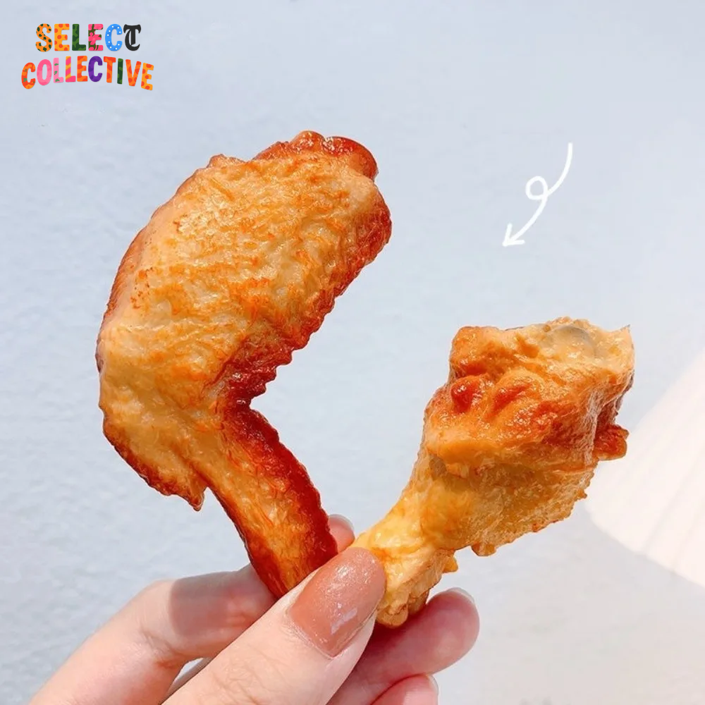 🍟🍗 Fast Food Hair Clips – French Fries & Chicken Wing Pins for Bold Looks 🔥✨