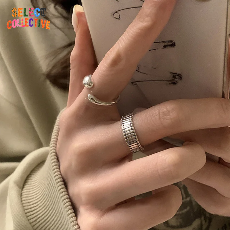 💎925 Sterling Silver Strip Ring ✧ Thai Vintage Patina | Hip-Hop Unisex Band, Stackable Couples Jewelry 🎁