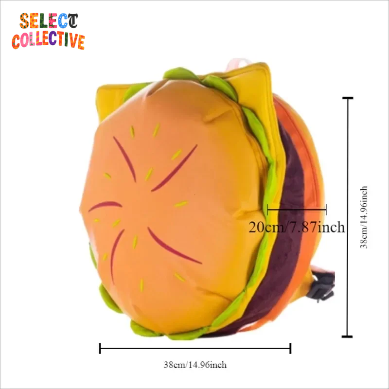 🍔🔥 Burger Backpack – Cheeseburger Daypack for Bold Fits & Big Appetites 🎒