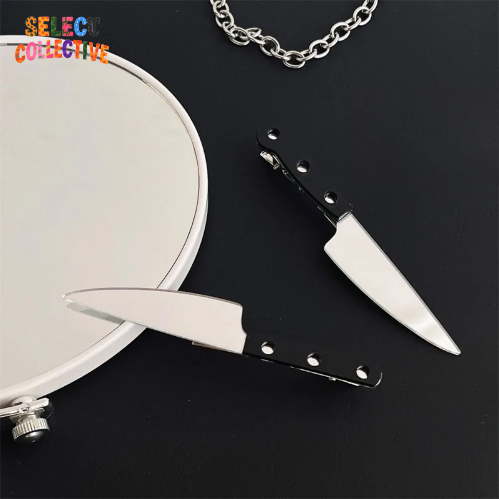 🔪🖤 Killer Style Hair Clips – Gothic Knife Barrettes (2PCS) ⚡✨