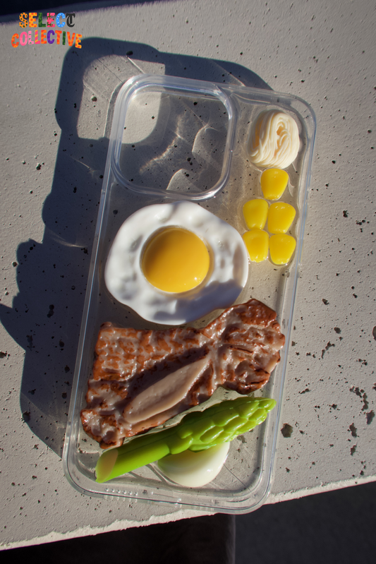 3D Steak & Eggs Dinner Plate Phone Case 🍳🥩 | Viral Foodie Shockproof iPhone Case 🍔📱 Must-Have Statement Accessory