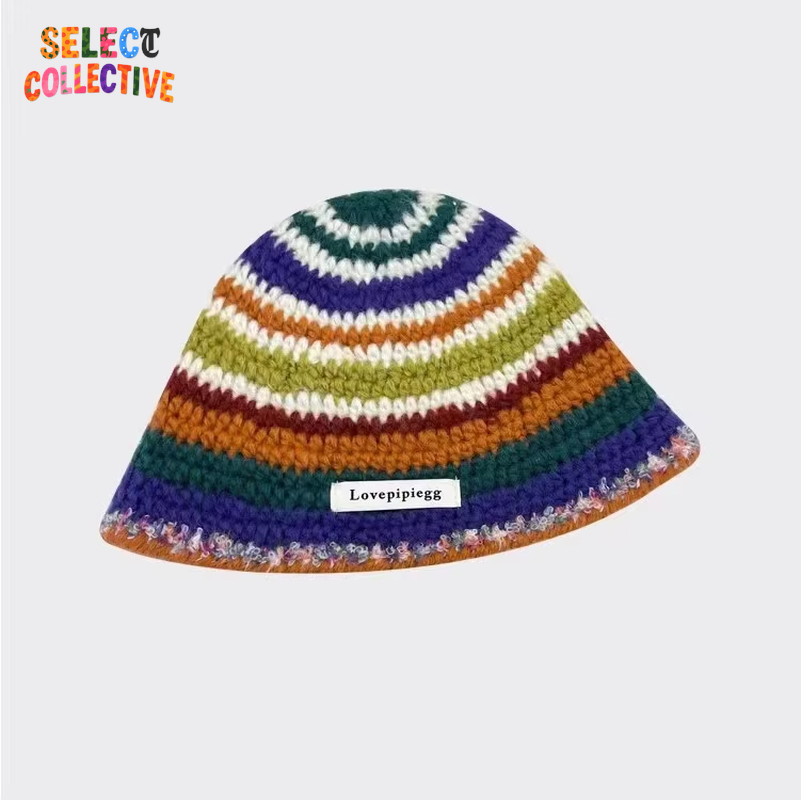 🔥 Crochet Chaos 🌼 Y2K Autumn/Winter Handmade Flower Bucket Hat 🧢✨