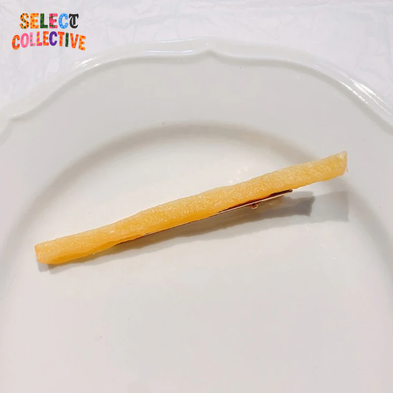 🍟✨ French Fry Hair Clips – Quirky Y2K Food-Inspired Barrettes for Girls & Women 💖 Funky Imitation Snack Hairpins