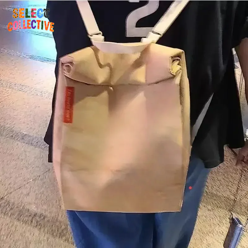 🤎📦 Paper Bag Backpack – Anime Cartoon Parody Schoolbag 🎒✨