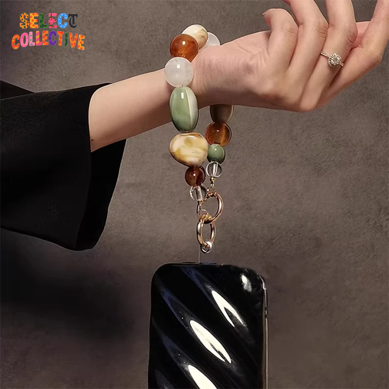 ✨🌙Spiritual Beaded Phone Strap 📱 | Colorful Crystal Beaded Lanyard 🔮🧘♀️| Cute Charm for Phone, Keychain, Bags 🎀