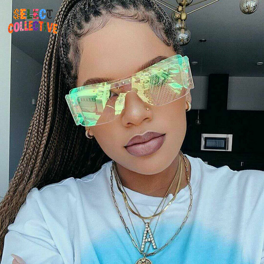 Women’s Designer Square Sunglasses 🖤🕶️ | Luxury Fashion Metal Rivet Shades for Chic Outdoor Style