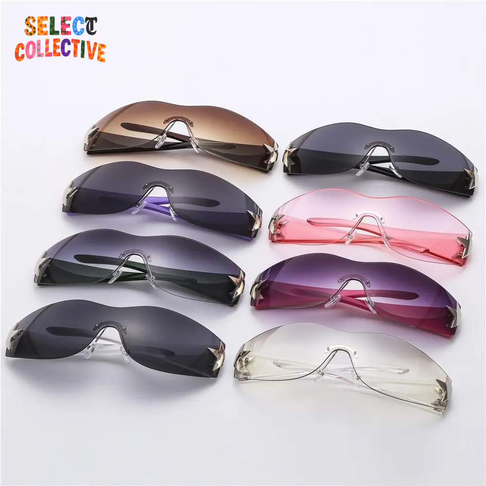 Punk One-Piece Y2K Sunglasses 🕶️✨ | Luxury Brand Goggle Shades | UV400 Five-Star Sports Eyewear
