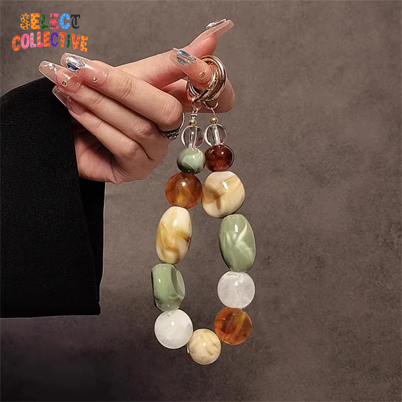 ✨🌙Spiritual Beaded Phone Strap 📱 | Colorful Crystal Beaded Lanyard 🔮🧘♀️| Cute Charm for Phone, Keychain, Bags 🎀