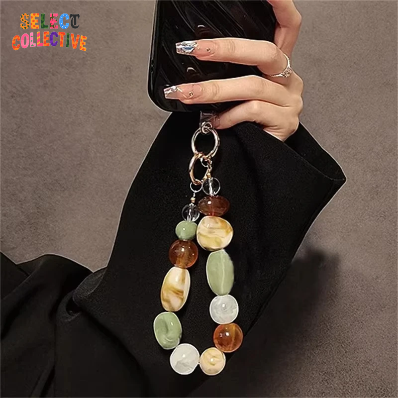 ✨🌙Spiritual Beaded Phone Strap 📱 | Colorful Crystal Beaded Lanyard 🔮🧘♀️| Cute Charm for Phone, Keychain, Bags 🎀