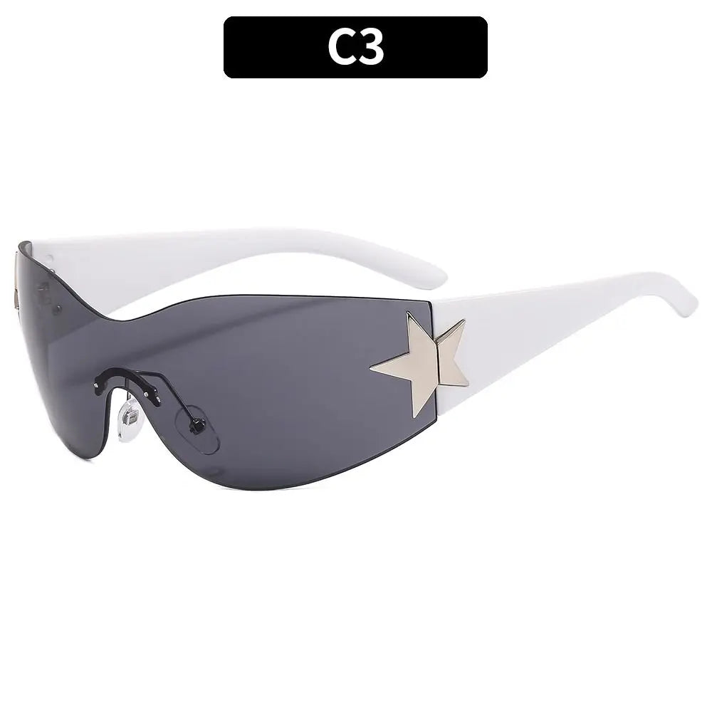 Punk One-Piece Y2K Sunglasses 🕶️✨ | Luxury Brand Goggle Shades | UV400 Five-Star Sports Eyewear