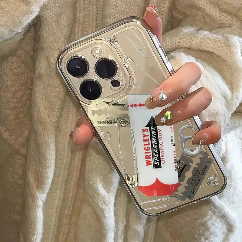 ⚡🖤 Edgy Grunge Punk iPhone Case| Resin Metal with Gum + Safety Pins Punk Rock Alt Aesthetic 🕷️