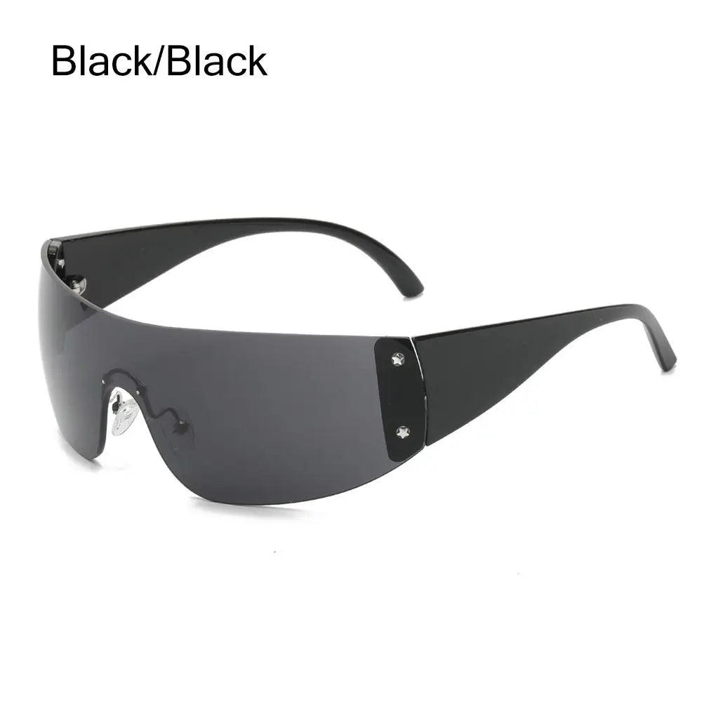 Punk One-Piece Y2K Sunglasses 🕶️✨ | Luxury Brand Goggle Shades | UV400 Five-Star Sports Eyewear