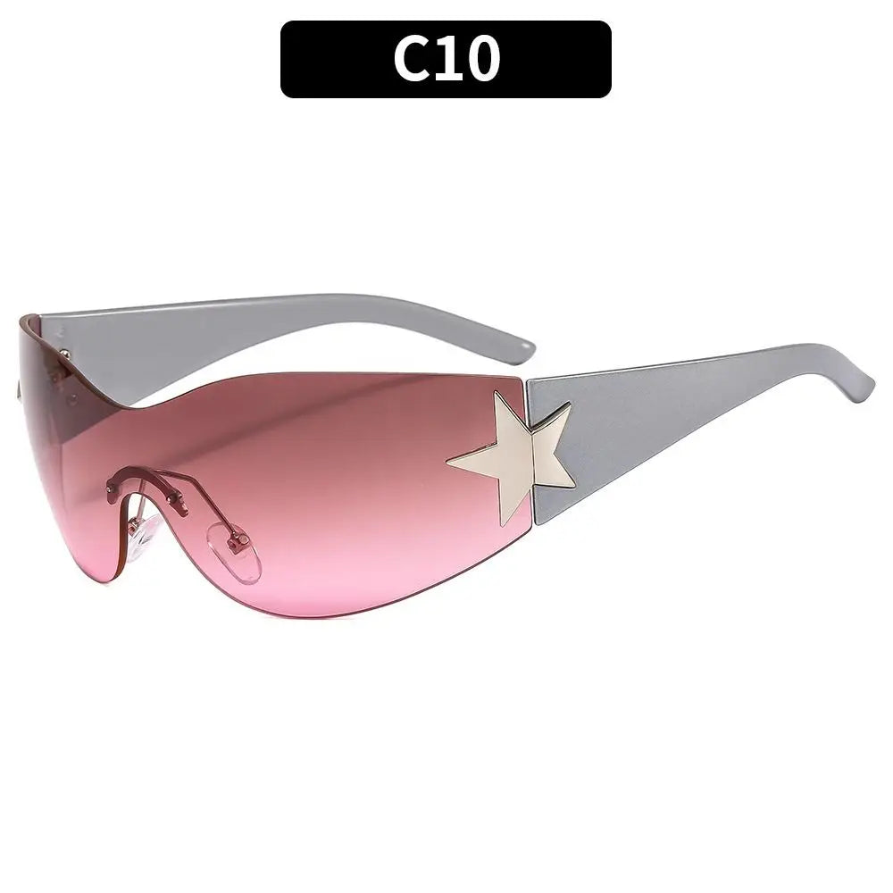 Punk One-Piece Y2K Sunglasses 🕶️✨ | Luxury Brand Goggle Shades | UV400 Five-Star Sports Eyewear