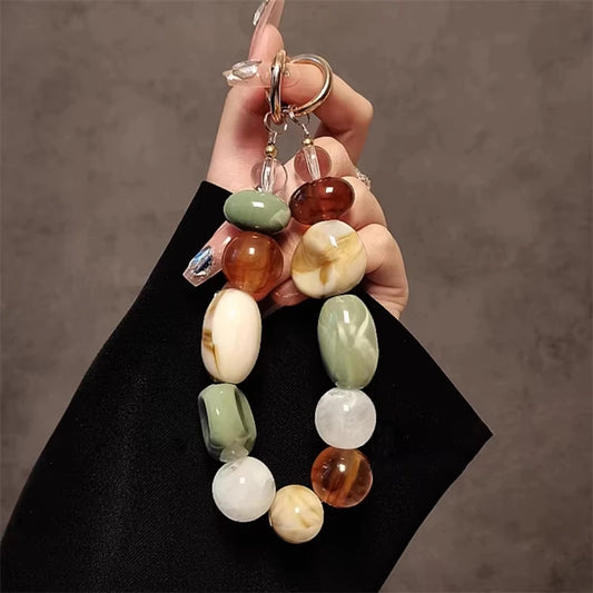 ✨🌙Spiritual Beaded Phone Strap 📱 | Colorful Crystal Beaded Lanyard  🔮🧘‍♀️| Cute Charm for Phone, Keychain, Bags 🎀