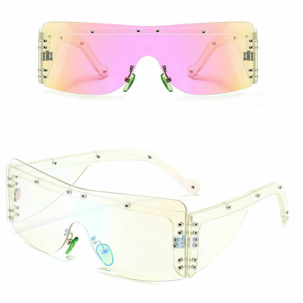 Women’s Designer Square Sunglasses 🖤🕶️ | Luxury Fashion Metal Rivet Shades for Chic Outdoor Style