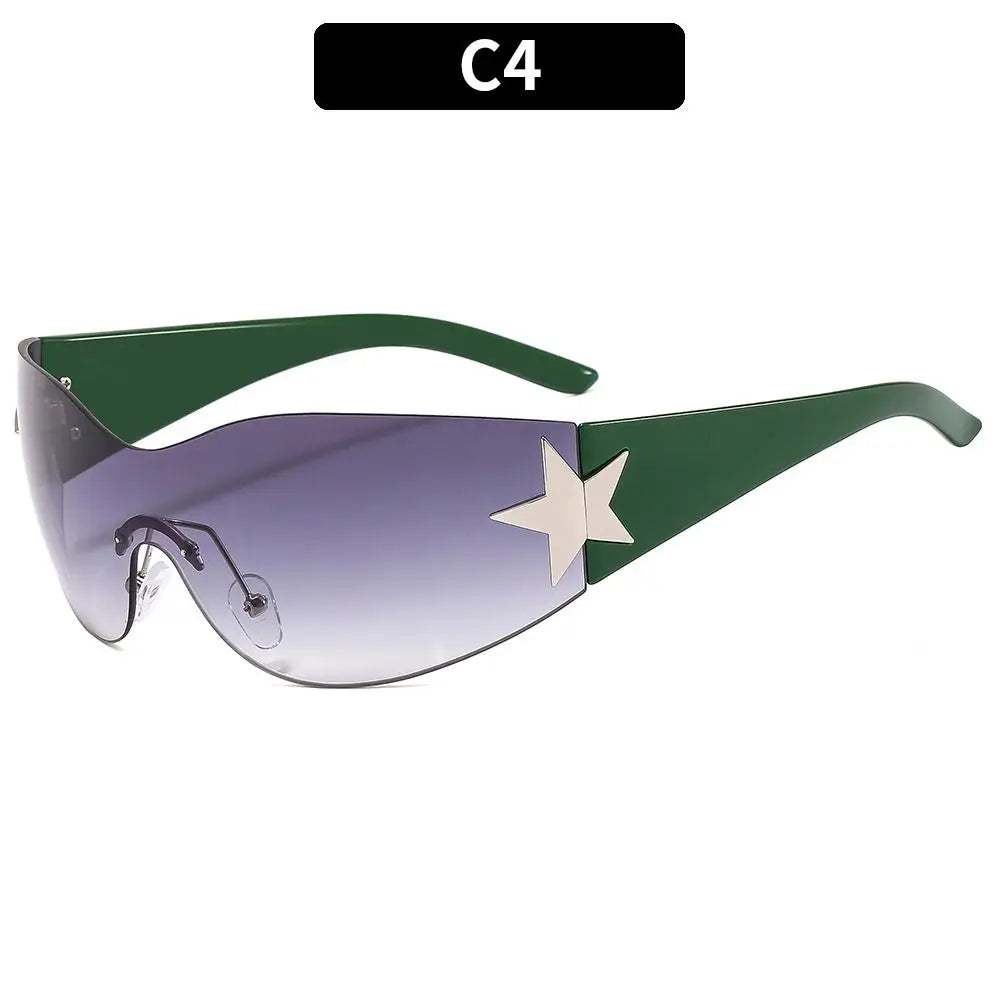 Punk One-Piece Y2K Sunglasses 🕶️✨ | Luxury Brand Goggle Shades | UV400 Five-Star Sports Eyewear