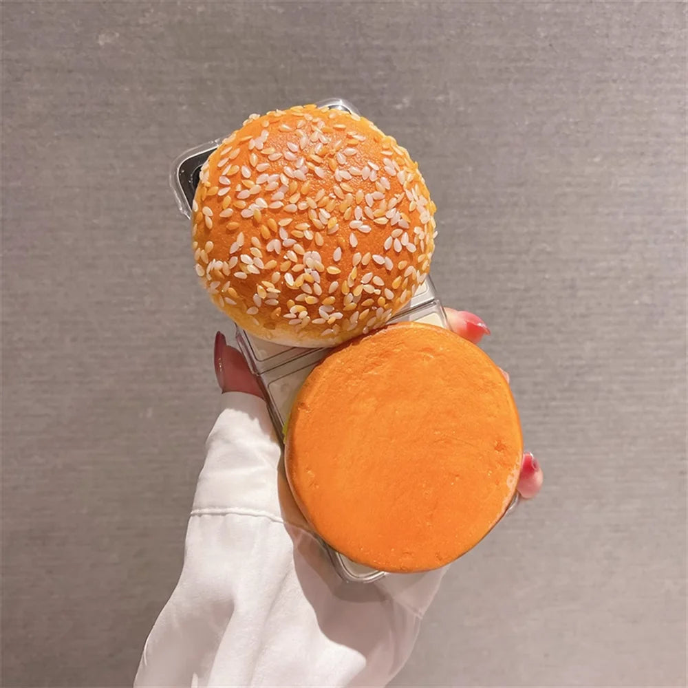 Snack Attack Style 🍔🔥 | Lifelike Hamburger Galaxy Z Flip Case with Chain Strap