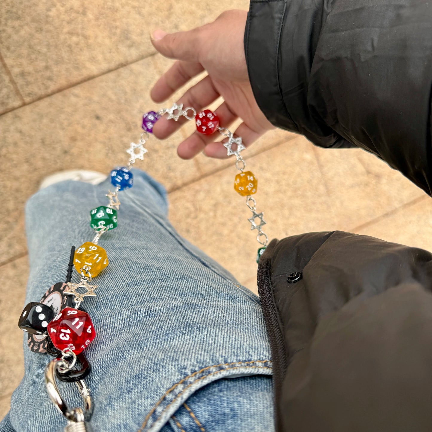 🎱🔥 Big Billiards Energy – Handmade Punk Trouser Chain 🖤🔗