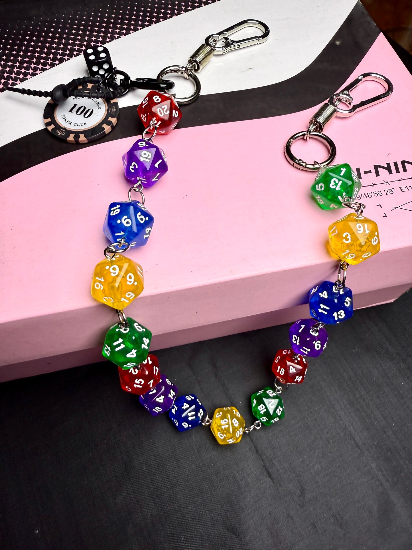 🎱🔥 Big Billiards Energy – Handmade Punk Trouser Chain 🖤🔗