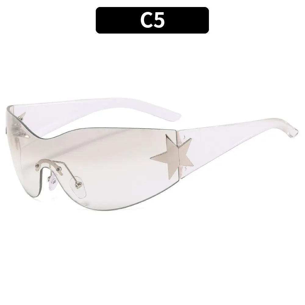 Punk One-Piece Y2K Sunglasses 🕶️✨ | Luxury Brand Goggle Shades | UV400 Five-Star Sports Eyewear