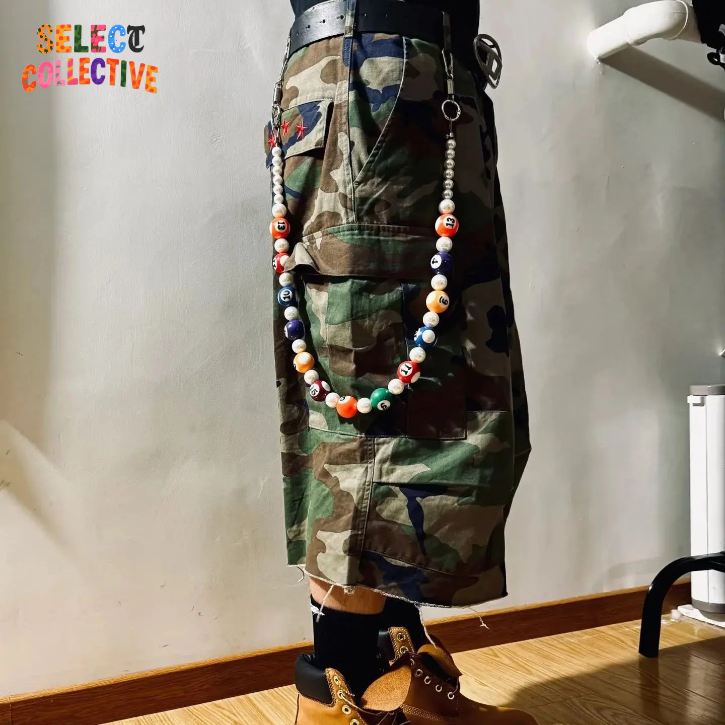 🎱🔥 Big Billiards Energy – Handmade Punk Trouser Chain 🖤🔗