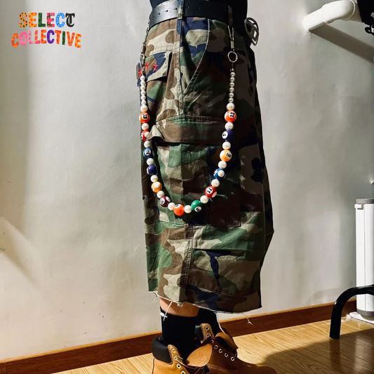 🎱🔥 Big Billiards Energy – Handmade Punk Trouser Chain 🖤🔗