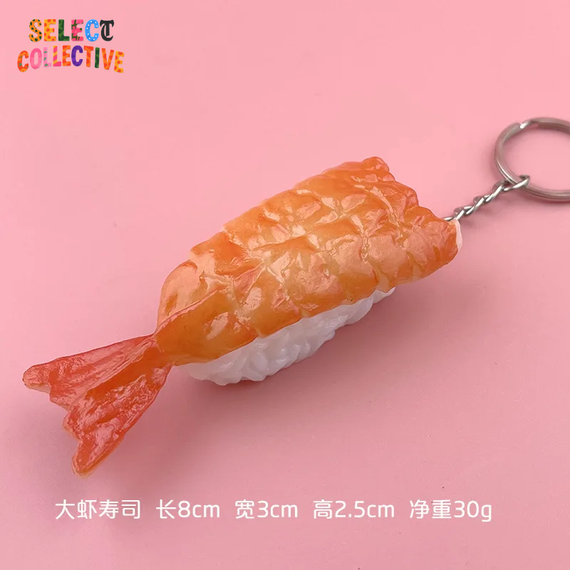 🍣🍙 Sushi Keychain ✧ Mini Japanese Food Charm — Salmon Nigiri & Onigiri Models 🎏 Y2K Bag/Car Pendant | Fun Gift”