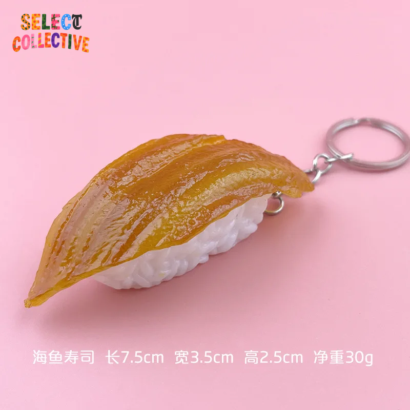 🍣🍙 Sushi Keychain ✧ Mini Japanese Food Charm — Salmon Nigiri & Onigiri Models 🎏 Y2K Bag/Car Pendant | Fun Gift”