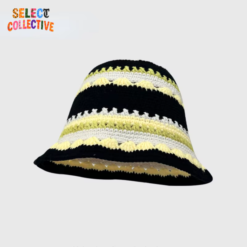  🔥 Crochet Chaos 🌼 Y2K Autumn/Winter Handmade Flower Bucket Hat 🧢✨