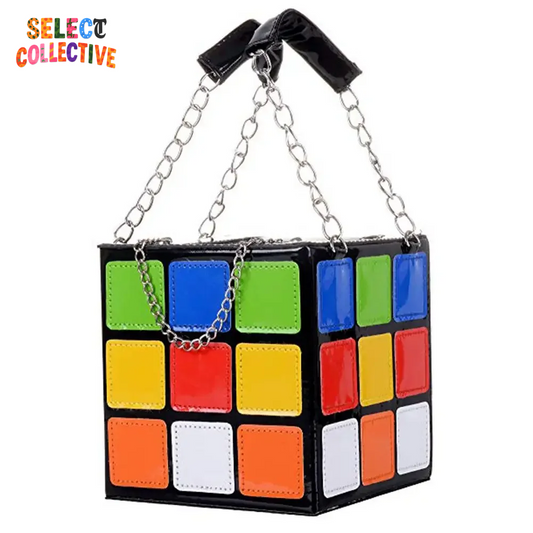 ✨👜 Chic Cubic Box Handbag – Designer-Style PU Leather Purse with Chain Strap 💎 Bold Mini Tote for Women