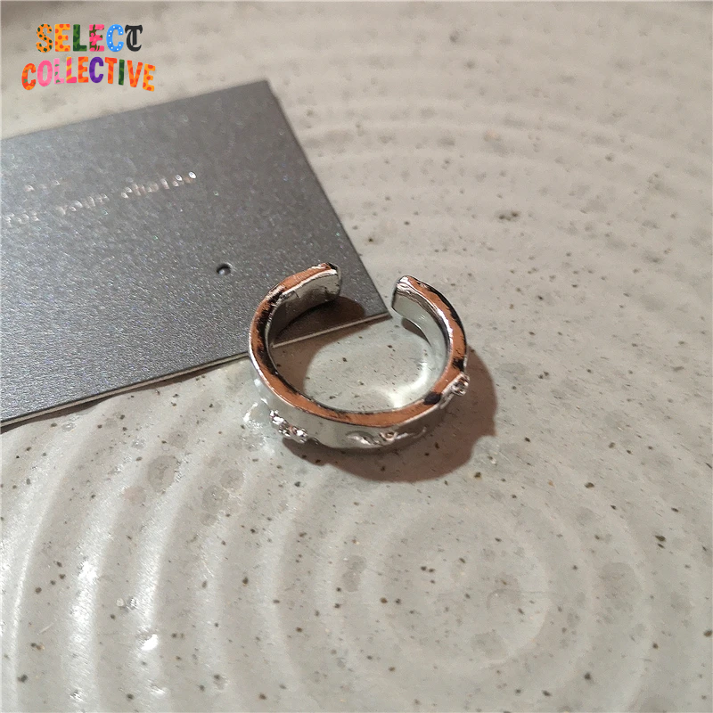 💎🌿 Vintage Tiger Eye Stone Ring – Irregular Silver Open Band ✨ Timeless Gemstone Jewelry for Women