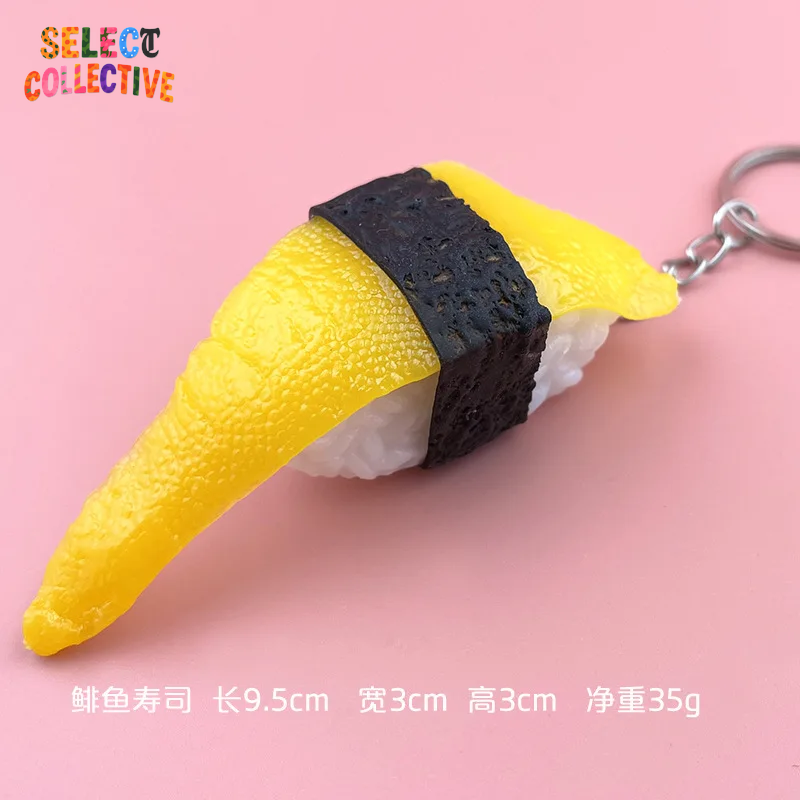 🍣🍙 Sushi Keychain ✧ Mini Japanese Food Charm — Salmon Nigiri & Onigiri Models 🎏 Y2K Bag/Car Pendant | Fun Gift”