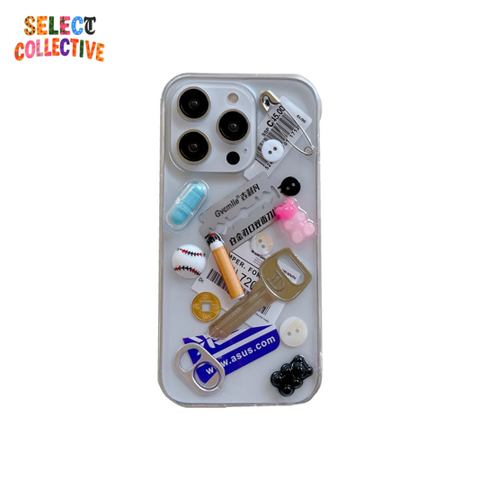 Chaotic 3D Smoke & Blade Phone Case 🔥📱 | Junk-Core Party Cover for iPhone
