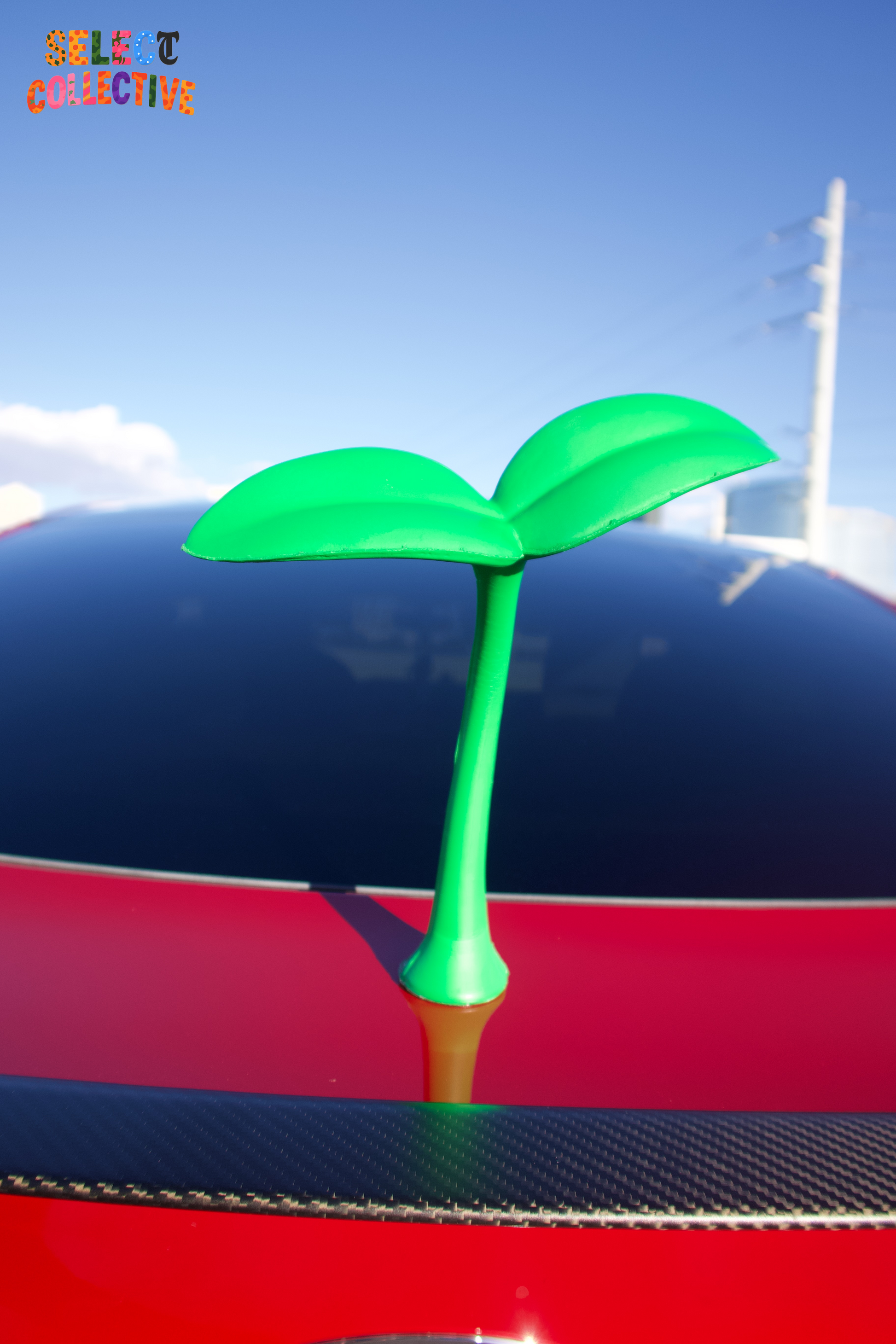 🌱🚗 Raver Sprout Car Buddy – 3D Roof Ornament Tentacle Vibes ✨🎶
