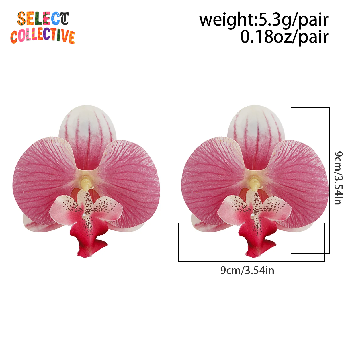 🌸 Pink Orchid Earrings – Bold Statement Flower Pendant Jewelry for Women ✨💖