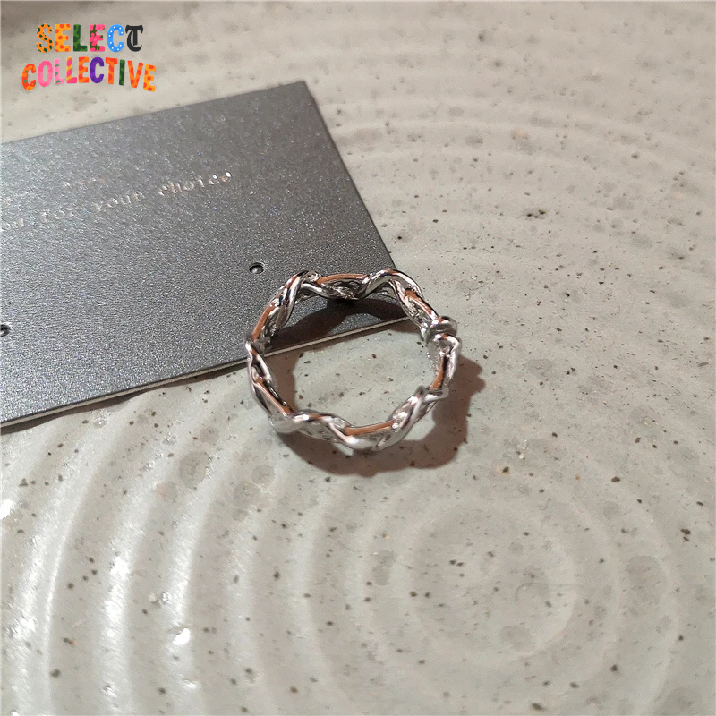 💎🌿 Vintage Tiger Eye Stone Ring – Irregular Silver Open Band ✨ Timeless Gemstone Jewelry for Women