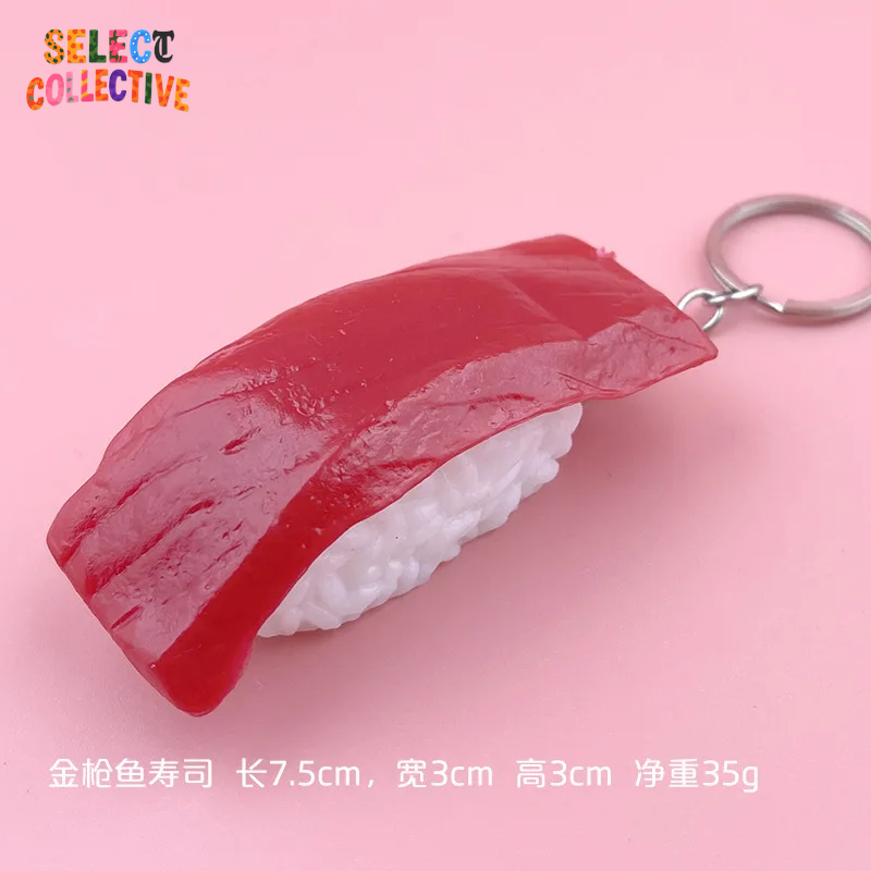 🍣🍙 Sushi Keychain ✧ Mini Japanese Food Charm — Salmon Nigiri & Onigiri Models 🎏 Y2K Bag/Car Pendant | Fun Gift”