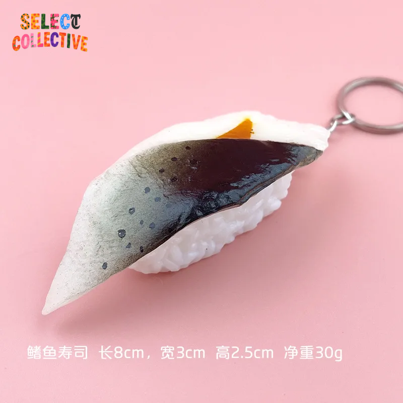 🍣🍙 Sushi Keychain ✧ Mini Japanese Food Charm — Salmon Nigiri & Onigiri Models 🎏 Y2K Bag/Car Pendant | Fun Gift”