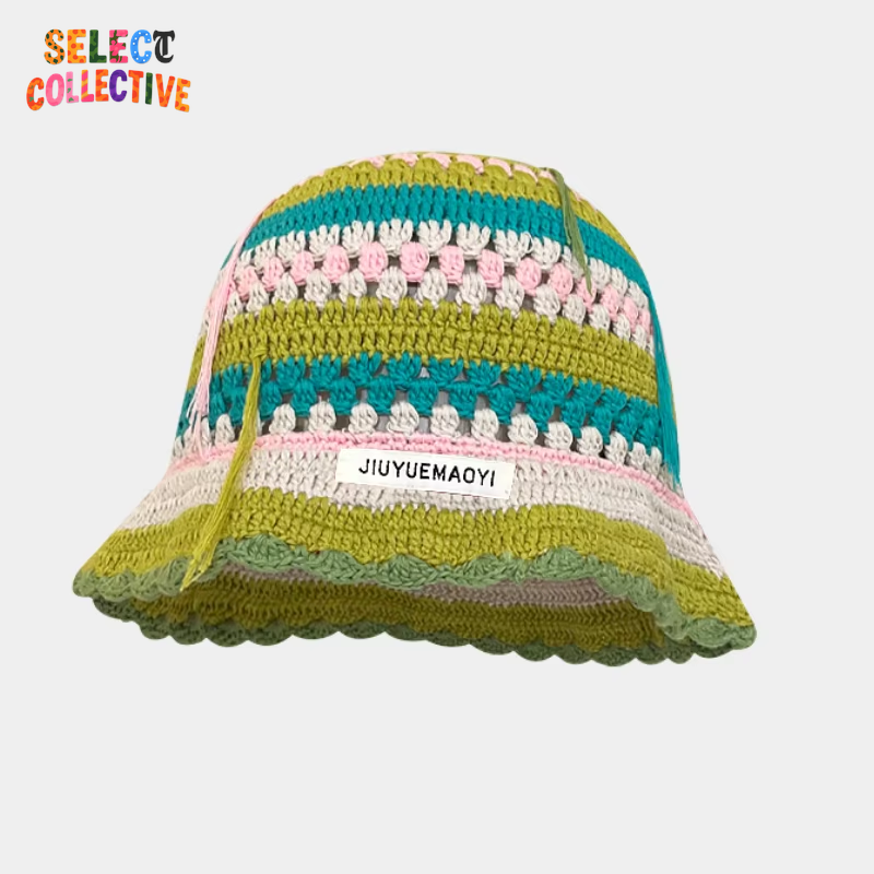  🔥 Crochet Chaos 🌼 Y2K Autumn/Winter Handmade Flower Bucket Hat 🧢✨