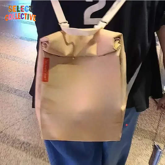 🤎📦 Paper Bag Backpack – Anime Cartoon Parody Schoolbag 🎒✨