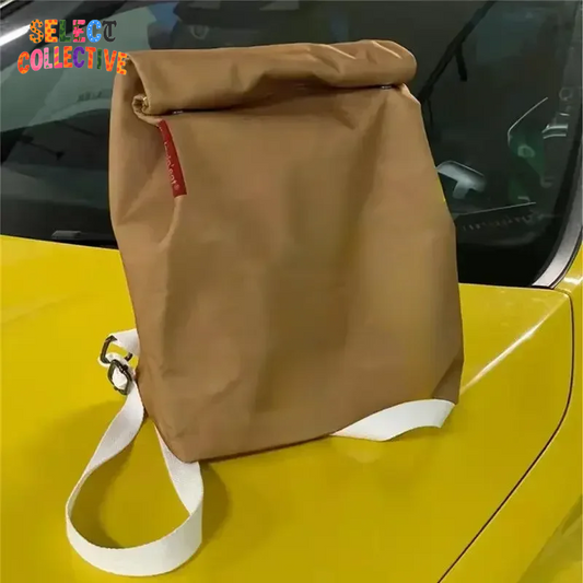 🤎📦 Paper Bag Backpack – Anime Cartoon Parody Schoolbag 🎒✨