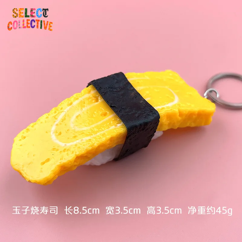 🍣🍙 Sushi Keychain ✧ Mini Japanese Food Charm — Salmon Nigiri & Onigiri Models 🎏 Y2K Bag/Car Pendant | Fun Gift”